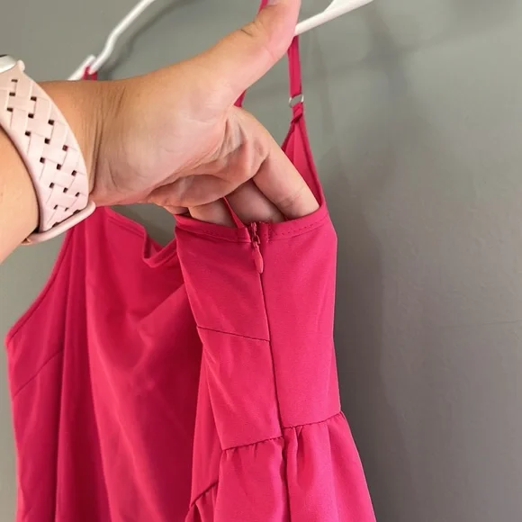 NWOT Pink Spaghetti Strap Dress Size XL - Picture 3 of 7